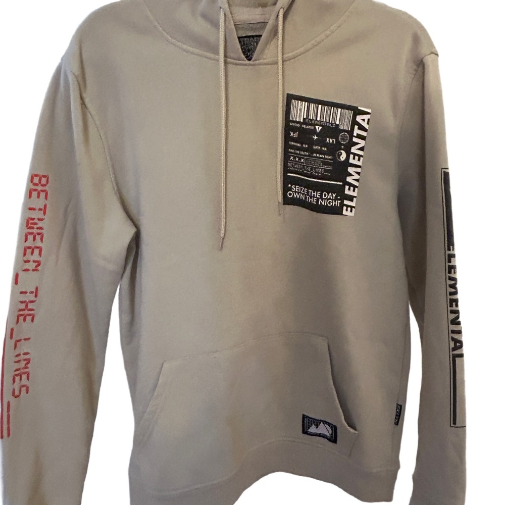 Element Beige Hoodie with Graphic Details